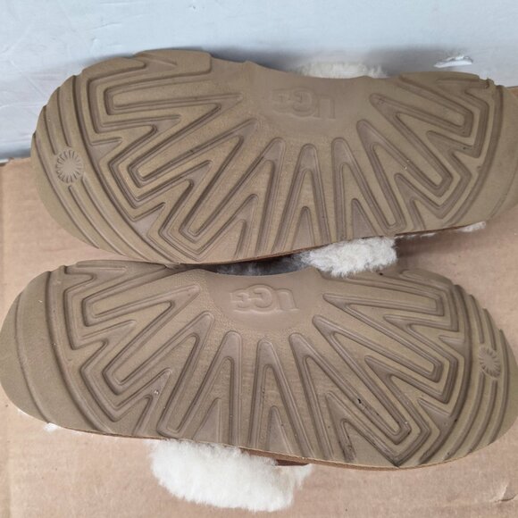 UGG Scuffette II Women's 6 Chestnut Brown Suede Sheepskin Slippers Mules Comfort - Picture 9 of 16